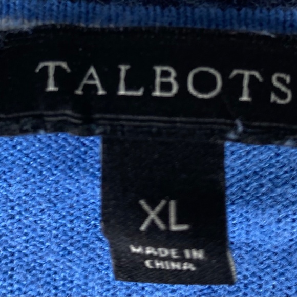 Talbots Sz XL 14 16 Cardigan Sweater Blue Career Casual Cotton Cashmere - Picture 5 of 6